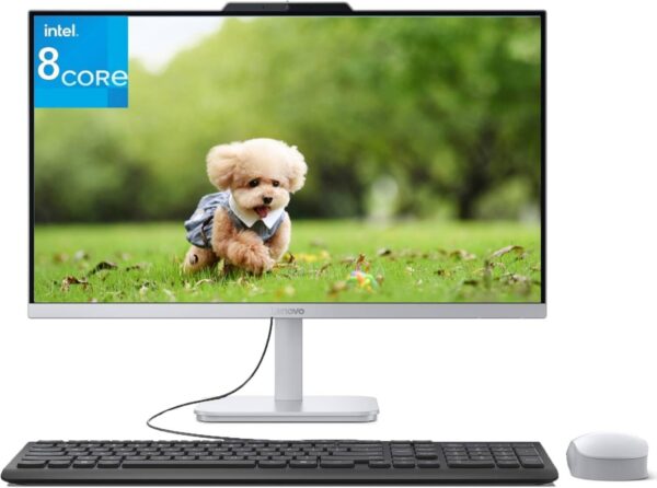 Lenovo 24 All-in-One Desktop Computer for Home Office, Intel 8-Core i3-N305 Processor, 32GB RAM, 1TB PCIe SSD, 23.8" FHD AIO, Lifetime Office 365 for Web, WiFi 6, Bluetooth 5.2, Ivory, Windows 11