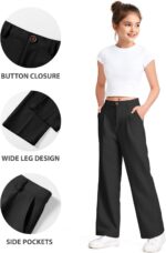 Suggest a better title and return a single title only without any other comments: Girls Dress Pants Wide Leg Uniform Pants for Girls Preppy Clothes Size 7-14 Years - Image 6