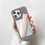 DOB SECHS Silicone Lip Holder for Cell Phone Lipstick Lip Glaze Phone Case Back Stick On Holder for iPhone and Android Phones, Grey - Image 9