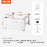 VEVOR Laundry Pedestal 27" Wide 14.4" Height, Washer And Dryer Base Stand Platform Universal Fit 660lbs Capacity, Heavy Duty Multi-Functional Base for Washing Machine with Drawer & Rich Accessories - Image 7