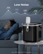 Silonn Ice Maker Countertop, Portable Ice Machine with Carry Handle, Self-Cleaning Ice Makers with Basket and Scoop, 9 Cubes in 6 Mins, 26 lbs per Day, Ideal for Home, Kitchen, Camping, RV - Image 7