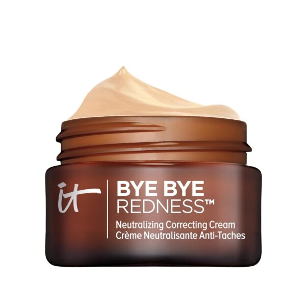 Suggest a better title and return a single title only without any other comments: IT Cosmetics Bye Bye Redness Full Coverage Color Correcting Cream - Redness Neutralizing Tinted Face Moisturizer, 12HR Hydration, Hyaluronic Acid, Aloe, Colloidal Oatmeal, Rosacea Skin - 0.37 fl oz