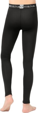 4 or 3 Pack Youth Boys' Compression Leggings Tights Athletic Pants Sports Base Layer for Kids Cold Gear - Image 4