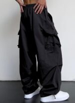 JMIERR Men's Baggy Cargo Pants Trendy Casual Parachute Pant Loose Fit Harem Joggers with Pockets for Streetwear - Image 3