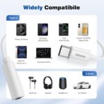 USB C to 3.5mm Headphone Jack Adapter for iPhone17/ iPhone 16/16 Pro/15/15 Pro/Pro Max/Plus, Type C Aux Audio Dongle Cable Cord Compatible with iPad, Samsung Galaxy S23/S23/S22/S21, MacBook（2 Pack） - Image 3