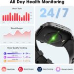 Smart Watches for Men Women, 1.91" HD Curve Screen Smartwatch (Answer/Make Call), Fitness Tracker with Heart Rate/Sleep Monitor, Pedometer, 100+ Sport Modes, Smart Watch for Android iPhone (Black) - Image 4