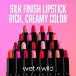 wet n wild Silk Finish Lipstick, Hydrating Rich Buildable Lip Color, Formulated with Vitamins A,E, & Macadamia for Ultimate Hydration, Cruelty-Free & Vegan - Cherry Frost - Image 7