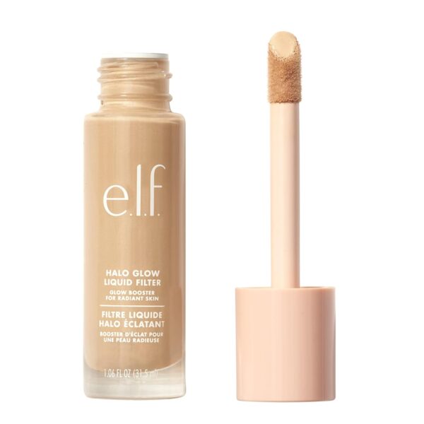 Suggest a better title and return a single title only without any other comments: e.l.f. Halo Glow Liquid Filter, Complexion Booster For A Glowing, Soft-Focus Look, Infused With Hyaluronic Acid, Vegan & Cruelty-Free, 2 Fair/Light