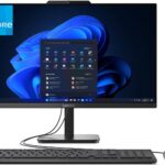 Lenovo 24 23.8" All-in-One Desktop Computer for Home Office, 32GB RAM, 1TB PCIe SSD, Intel Processor 8-Core i3-N305, Lifetime Office 365 for Web, FHD AIO PC, WiFi 6, BT 5.2, Win 11, Ebony Black