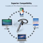 Bluetooth Headset V6.1,100Hrs Talk Time Wireless Earpiece with Mic for Work,CVC8.0 Noise Cancelling Wireless Earbud, Business Earbud with 500 mAh Charging Case for Trucker/Home/Office Work - Image 7