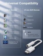 USB-C to 3.5mm Audio Headphone Adapter - HiFi 2 Pack Compatible with Apple iPhone 17 16 15 Samsung Galaxy S25 S24 S23 S22 S21 Plus Pro Max Ultra Pixel iPad - Type C to Aux Cord Jack Dongle Adapter - Image 4