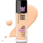 Suggest a better title and return a single title only without any other comments: Maybelline Fit Me Dewy + Smooth Liquid Foundation Makeup, Classic Ivory, 1 Count (Packaging May Vary)