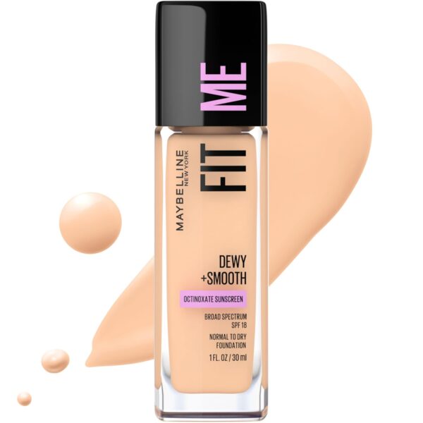 Suggest a better title and return a single title only without any other comments: Maybelline Fit Me Dewy + Smooth Liquid Foundation Makeup, Classic Ivory, 1 Count (Packaging May Vary)