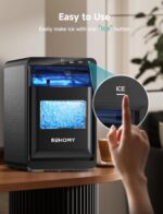 EUHOMY Nugget Ice Maker Countertop, 40Lbs/24H Pebble Ice Maker Machine, Self-Cleaning Countertop Sonic Ice Makers with Ice Scoop&Basket, Pellet Ice Maker Machine for Home/Kitchen/Office - Image 4
