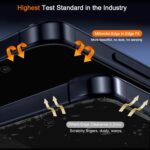 Milomdoi 3 Pack Privacy Screen Protector for iPhone 17 Pro Max [Phone Case Friendly] Accessories Private Film, 3 Pacs Tempered Glass Camera Lens Protector, with Mounting Frame for Apple Anti Spy,Black - Image 5