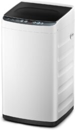 Midea Portable Washing Machine, 0.9 cu. ft with 6 Cycles, Drum Clean, Quick, Stainless Steel Tub, Transparent Lid, LED Display Washing Machine, White