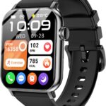 Smart Watches for Men Women, 1.83" HD Touchscreen with Bluetooth Calling, IP68 Waterproof Fitness Tracker, 120+ Sport Modes, 24/7 Heart Rate & Sleep Monitor, Compatible with iPhone Android (Black)
