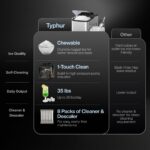 Typhur Fast Nugget Ice Maker Countertop with Self-Cleaning Pump, 35lbs/24H Crushed Pebble Ice Machine with Pellet Ice, 8 Packs Cleaner, Dual Ice Scoops for Home, Kitchen, Party, RV, Stainless Steel - Image 2