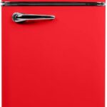 Frigidaire EFR756, 2 Door Apartment Size RETRO Refrigerator with Top Freezer, Chrome Handles, 7.5 cu ft
