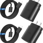 Super Fast Charger Type C, 25W USB C Wall Charger Fast Charging for Samsung Galaxy S25 Ultra/S25/S25+/S24+/S24 Ultra/S24/S24+/S23 Ultra/S22 Ultra/S21 with 10FT Long Android Type C Charger Cable 2Pack