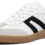 Women's Retro Gum Sole Fashion Sneakers-Lace Detail Casual Retro Walking Shoes-Gum Sole Casual Tennis-Anti Slip Trainers