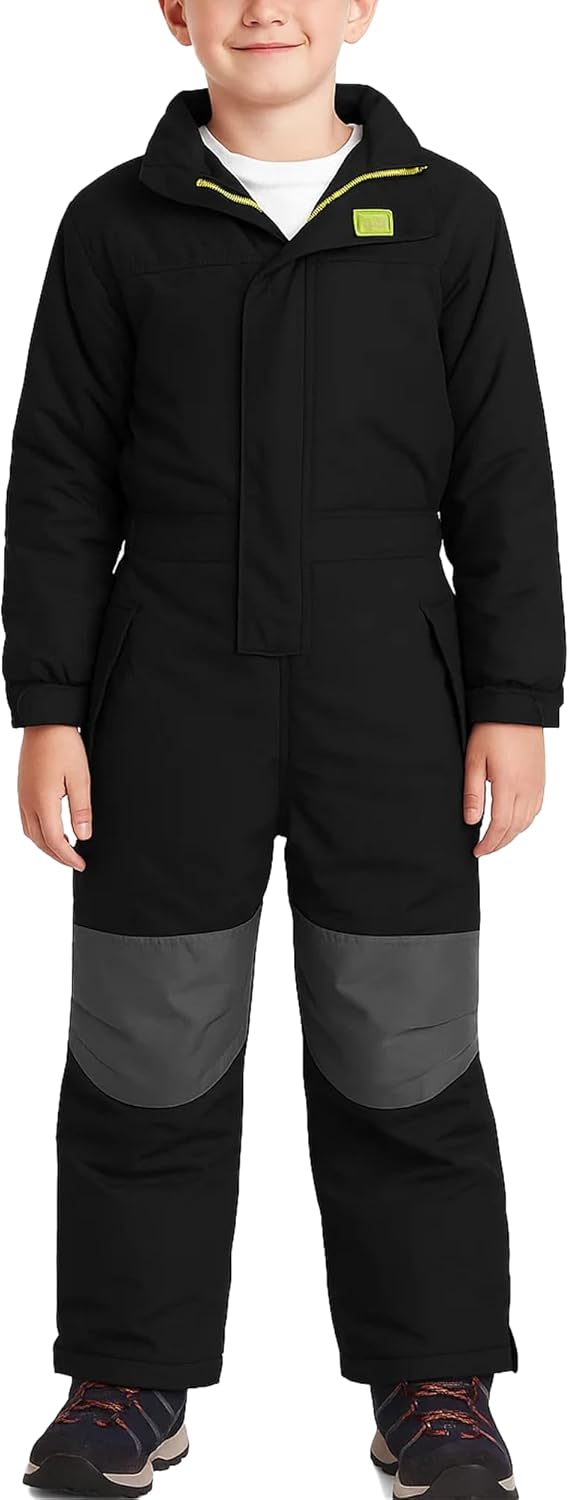 Kids Snow Suit - Toddler Girls and Boys Snowsuit One Piece Waterproof Insulated Winter Jumpsuit Coveralls (2T-14)