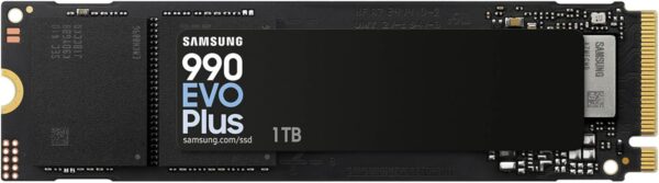 Samsung 990 EVO Plus SSD 1TB, PCIe Gen 4x4, Gen 5x2 M.2 2280, Speeds Up-to 7,150 MB/s, Upgrade Storage for PC/Laptops, HMB Technology and Intelligent Turbowrite 2.0, (MZ-V9S1T0B/AM)