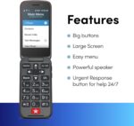 LIVELY Jitterbug Flip2 - Flip Cell Phone for Seniors - Not Compatible with Other Wireless Carriers - Must Be Activated Phone Plan - No SIM Needed - Red Flip Phone - Image 3