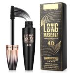 4D Silk Fiber Lash Mascara, Waterproof Long Lasting Mascara Black Volume and Length Natural, Exquisitely Full, Lengthening Thickening Softer Fuller Lashes Amplify Smudge-Proof Eyelash Mascaras,1 Pack