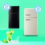 2.4 Cu.Ft Mini Fridge with Freezer & Double Door Small Tiny Size Refrigerator with 7 Temperature Control Knob Only Suitable for One Person Use Black - Image 5