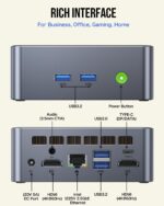 GMKtec Mini PC Intel i5-12450H(Turbo 4.4 GHz) 32GB DDR4 1TB M.2 NVMe SSD Intel i226v Mini Computers, USB 3.2, Type-C/WiFi 6, BT5.2, RJ45 2.5G/ 4K Triple Display Desktop PC - Image 6