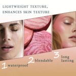 Suggest a better title and return a single title only without any other comments: K'APEINE Baked Blush, Single Powder Pink Blush for Cheeks Shimmer Silky Smooth Pressed Powder Blushes Blendable Highly Pigment Makeup Palette Long-Lasting Face Makeup for Women Festivals-01# - Image 3