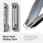 Spigen for Galaxy Z Flip 7 Case, Ultra Hybrid Pro MagFit [Hinge Protection] [Qi2.1 Certified/Magnet for Galaxy] - Clear White - Image 6