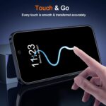 Milomdoi 3 Pack Privacy Screen Protector for iPhone 17 Pro Max [Phone Case Friendly] Accessories Private Film, 3 Pacs Tempered Glass Camera Lens Protector, with Mounting Frame for Apple Anti Spy,Black - Image 6