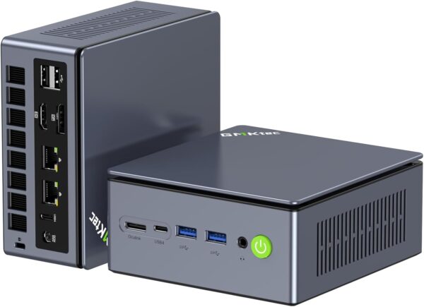 GMKtec Mini PC Gaming M7 Ultra Ryzen 7 PRO 6850U 16GB DDR5 RAM + 512GB Hard Drive PCle SSD Oculink Dual NIC LAN 2.5G Desktop Computer, Dual USB4, HDMI 2.1, USB-C M7 Ultra 16+512