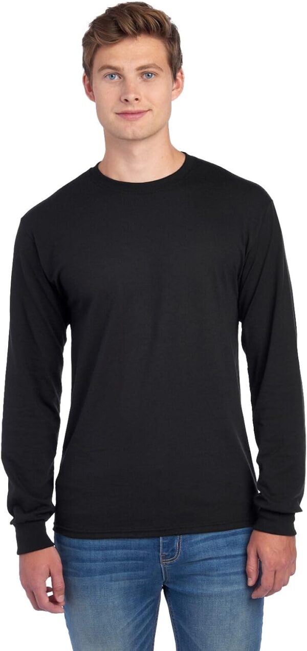 Jerzees Mens Dri-Power Cotton Blend Long Sleeve Tees, Moisture Wicking, Odor Protection, UPF 30+, Sizes S-3x