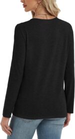 2 Pack Womens Tops Crewneck Soft Long Sleeve Shirts Fall Clothes Casual Tshirts Basic Tee - Image 6