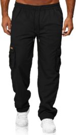 HOTake Men's Casual Cargo Sweatpants Waist Drawstring Joggers Hiking Tactical Pants for Men with Pockets - Image 3