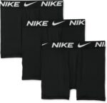Nike Boys' Dri-FIT Essentials Micro Solid 3-Pack Boxer Briefs