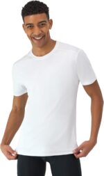 Hanes Mens Moves Mesh T-Shirt, X-Temp Moisture-Wicking Tee, White Or Black/Grey, 3-Pack - Image 2