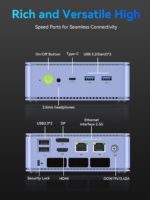 GMKtec M5 Ultra Gaming Mini PC Ryzen 7 7730U (Upgraded 7430U/ 5825U), 32GB RAM 512GB SSD Dual NIC LAN 2.5GbE Desktop Computers, Triple 4K Display, WiFi 6E, USB-C, BT 5.2, DP, HDMI 2.0 Blue - Image 5