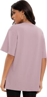 4 Pack Oversized Tshirts for Women, Loose Fit Crew Neck Summer Baggy Tops Workout Tees Plus Size T Shirts - Image 2