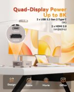 GEEKOM A5 Mini PC with AMD Ryzen 7 5825U, 3-Year Coverage, 16GB RAM(Upgradable, Not LPDDR)&512GB M.2 NVMe SSD, Windows 11 Pro Desktop Computer,SD Slot, 8K, Dual HDMI | Wi-Fi 6, BT 5.2 | Home & Office - Image 8