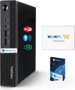 Lenovo ThinkCentre Micro Desktop, 16GB DDR4 RAM, 512GB SSD Drive, AMD Processor & Graphics, Dual-Display Support, Wi-Fi, Bluetooth, USB, RJ-45, Windows 11 Pro, Business-Grade, Home-Friendly