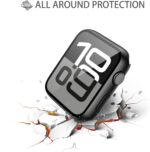 Misxi 2 Pack Tempered Glass Case Compatible for Apple Watch Series 11 (2025) Series 10 46mm, Screen Protector Cover for iWatch, Black - Image 4