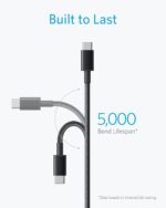 Anker USB C to USB C Cable, Type-C 60W Fast Charging Cable (6 FT, 2Pack) for iPhone 17 Series, iPad mini 6 and More (Black) - Image 3