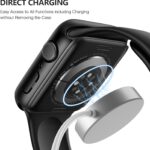 Misxi 2 Pack Tempered Glass Case Compatible for Apple Watch Series 11 (2025) Series 10 46mm, Screen Protector Cover for iWatch, Black - Image 5