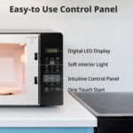 COMFEE' EM720CPL-PMB Countertop Microwave Oven with Sound On/Off, ECO Mode and Easy One-Touch Buttons, 0.7cu.ft, 700W, Black - Image 7