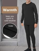 Dalavch 2 Sets Youth Boys Thermal Base Layer Long Johns Compression Leggings and Shirts Fleece Lined Underwear for Kids Girls - Image 2