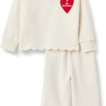 Suggest a better title and return a single title only without any other comments: Amazon Essentials x Sofia Grainge Toddlers and Baby Girls' French Terry Pant and Top Set